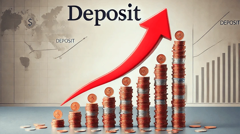 An illustration showing the step-by-step process of depositing funds into a CFD trading account, highlighting the ease and speed of funding to start trading quickly.