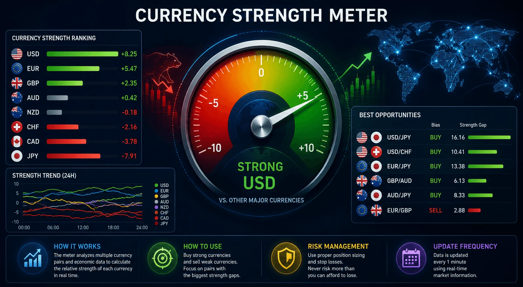Technical vs Fundamental Currency Strength Meters