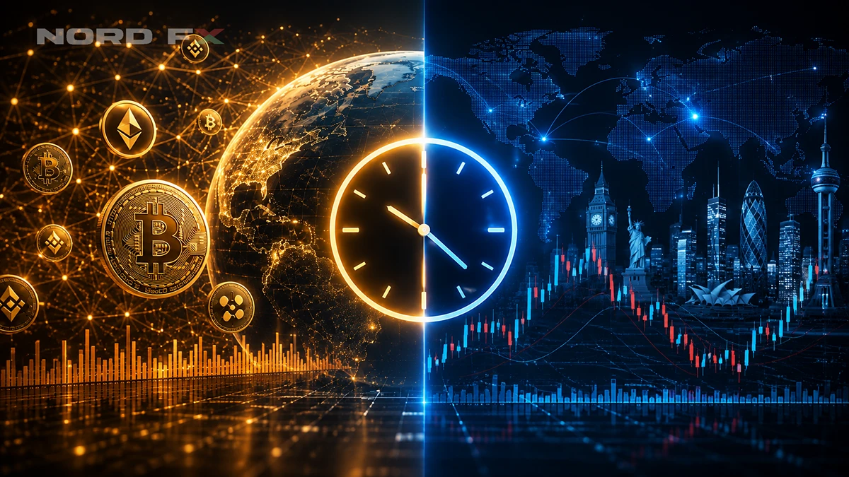 Paliwanag sa Oras ng Pamilihan ng Crypto Kumpara sa Oras ng Pamilihan ng Forex 247 Kumpara sa 245