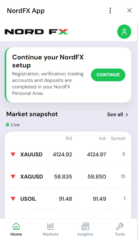 TG Mini App NordFX